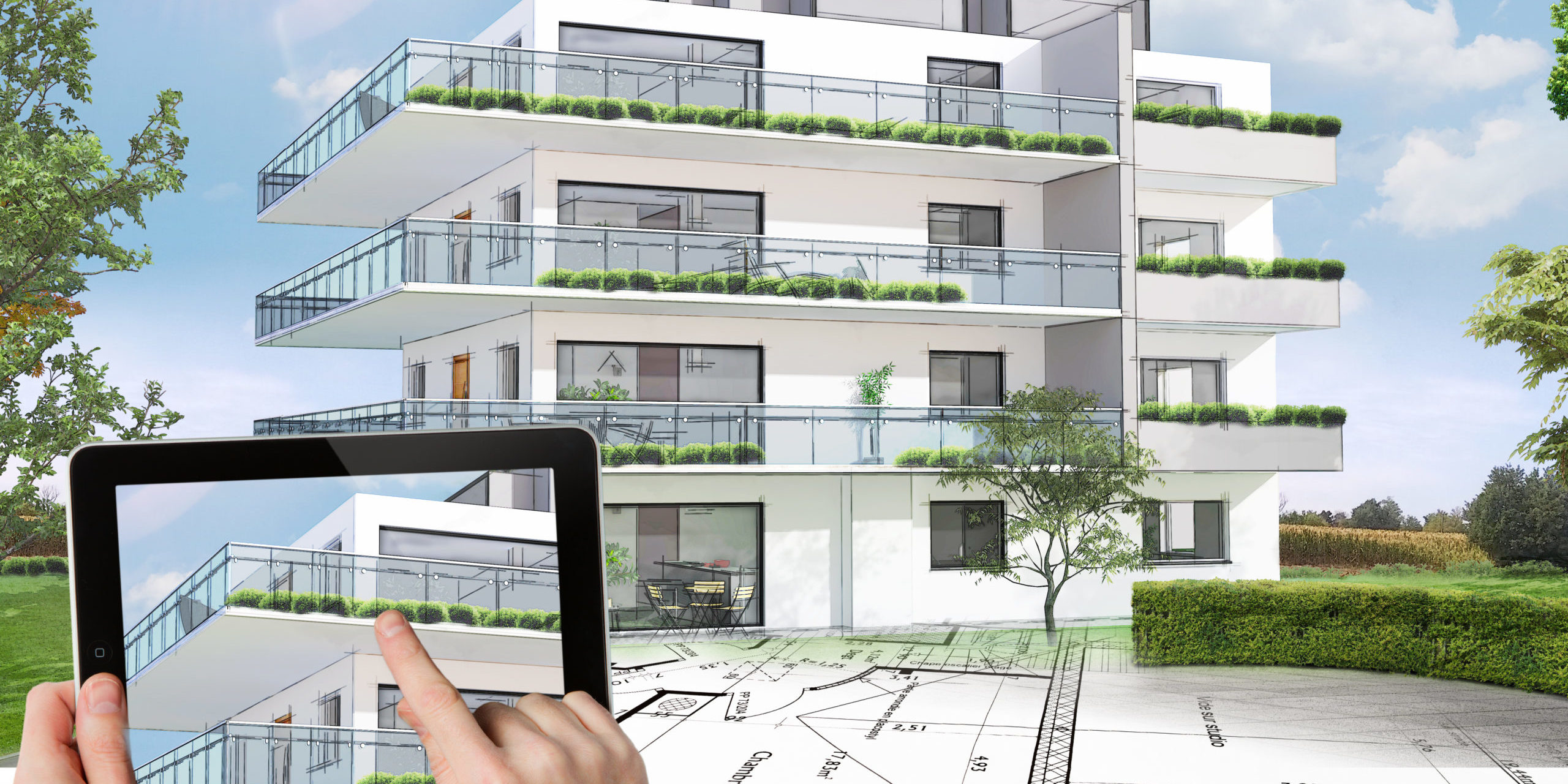 Projet de construction d’un immeuble moderne d’architecte